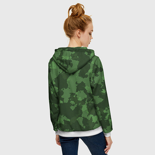 Женская толстовка на молнии Пограничные Войска / 3D-Белый – фото 4