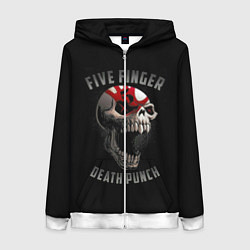 Толстовка на молнии женская Five Finger Death Punch, цвет: 3D-белый