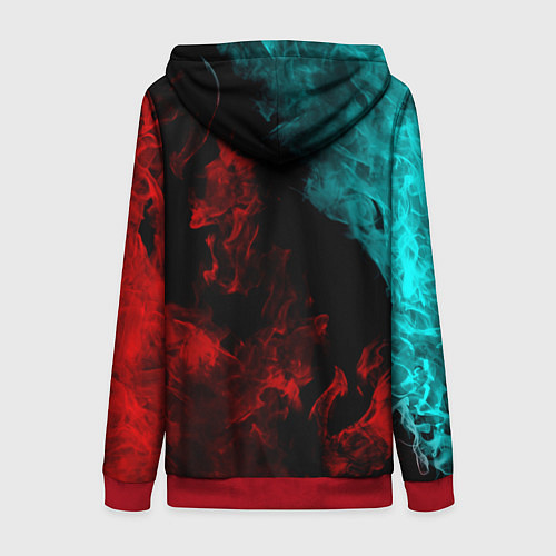 Женская толстовка на молнии DEVIL MAY CRY / 3D-Красный – фото 2