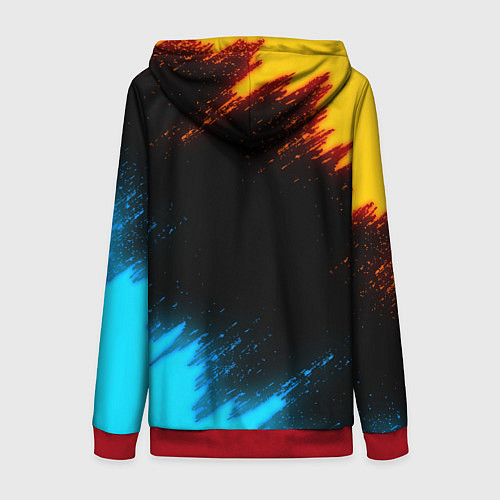 Женская толстовка на молнии PORTAL / 3D-Красный – фото 2