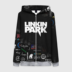 Толстовка на молнии женская LINKIN PARK, цвет: 3D-меланж