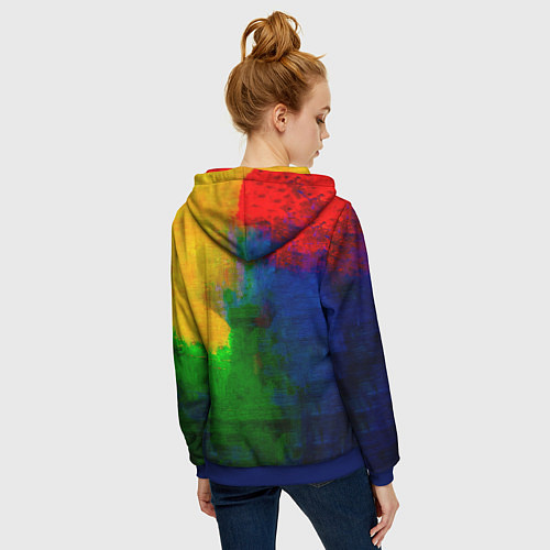 Женская толстовка на молнии Корги / 3D-Синий – фото 4