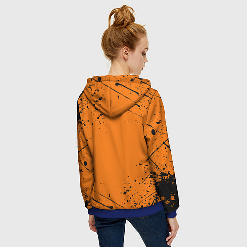 Женская толстовка на молнии HALF-LIFE / 3D-Синий – фото 4