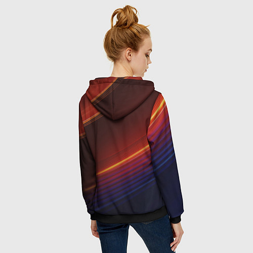 Женская толстовка на молнии BMW / 3D-Черный – фото 4