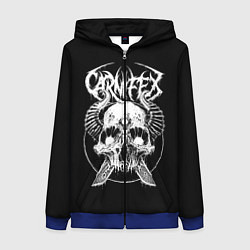 Толстовка на молнии женская Carnifex, цвет: 3D-синий