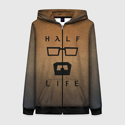 Толстовка на молнии женская HALF-LIFE, цвет: 3D-черный