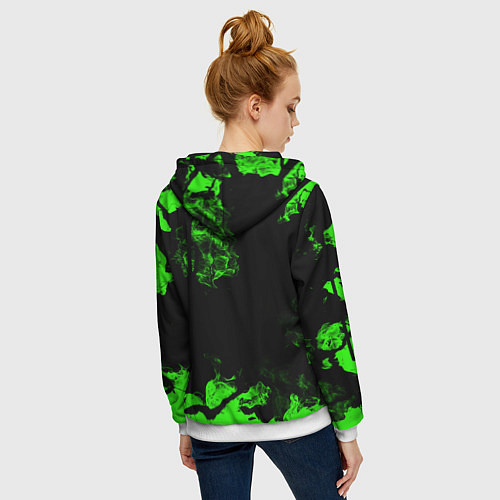 Женская толстовка на молнии FALLOUT / 3D-Белый – фото 4