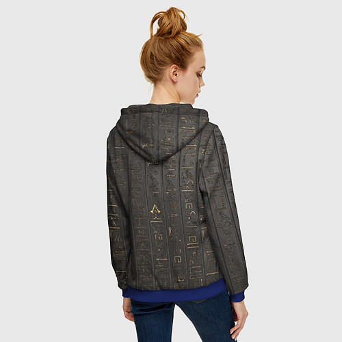 Женская толстовка на молнии Assassin's Creed / 3D-Синий – фото 4