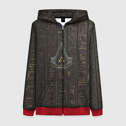 Толстовка на молнии женская Assassin's Creed, цвет: 3D-красный