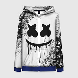 Толстовка на молнии женская Marshmello, цвет: 3D-синий
