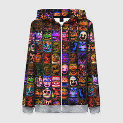 Толстовка на молнии женская Five Nights At Freddy's, цвет: 3D-меланж