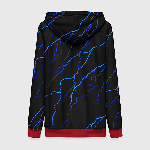 Женская толстовка на молнии СОНИК / 3D-Красный – фото 2