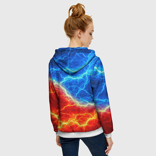 Женская толстовка на молнии СОНИК / 3D-Белый – фото 4