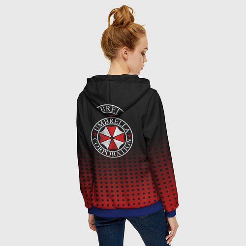 Женская толстовка на молнии Umbrella / 3D-Синий – фото 4