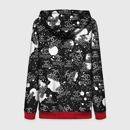 Женская толстовка на молнии Benzo Gang - Big Baby Tape / 3D-Красный – фото 2