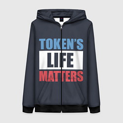 Женская толстовка на молнии TOKENS LIFE MATTERS