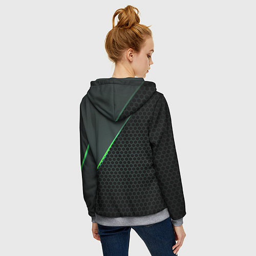 Женская толстовка на молнии Alfa Romeo / 3D-Меланж – фото 4