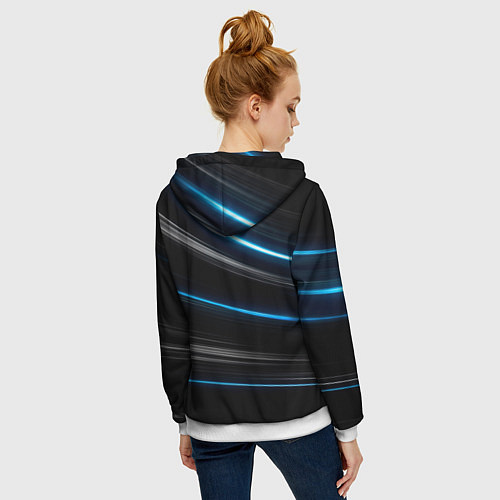 Женская толстовка на молнии BMW / 3D-Белый – фото 4