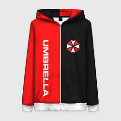 Толстовка на молнии женская Umbrella Corporation, цвет: 3D-белый