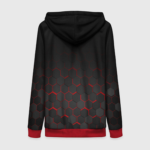 Женская толстовка на молнии MASS EFFECT N7 / 3D-Красный – фото 2