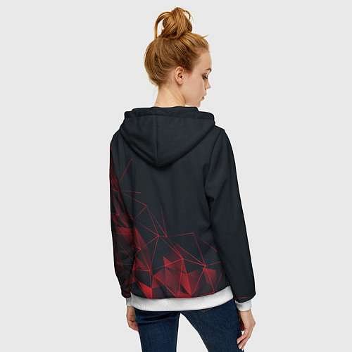 Женская толстовка на молнии MASS EFFECT N7 / 3D-Белый – фото 4