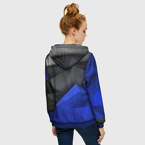 Женская толстовка на молнии SUBARU / 3D-Синий – фото 4