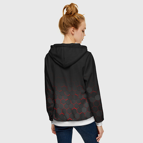 Женская толстовка на молнии РОССИЯ / 3D-Белый – фото 4