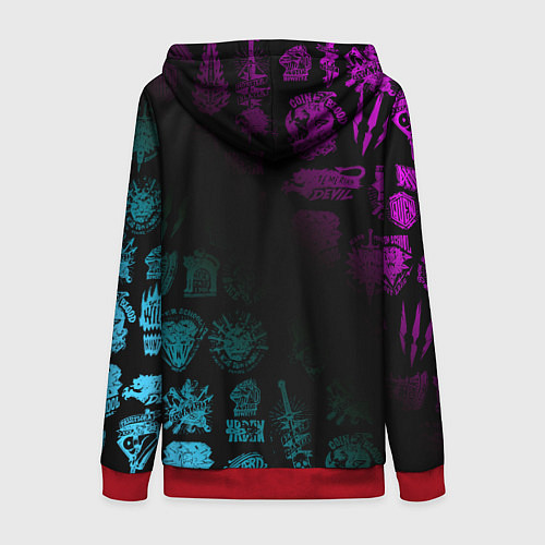 Женская толстовка на молнии ВЕДЬМАК / 3D-Красный – фото 2