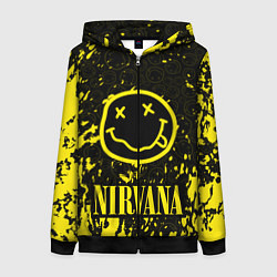 Толстовка на молнии женская NIRVANA, цвет: 3D-черный