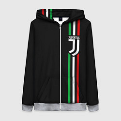 Толстовка на молнии женская JUVENTUS, цвет: 3D-меланж