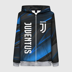 Толстовка на молнии женская JUVENTUS, цвет: 3D-меланж