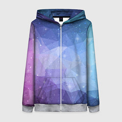 Толстовка на молнии женская КОСМОС, цвет: 3D-меланж