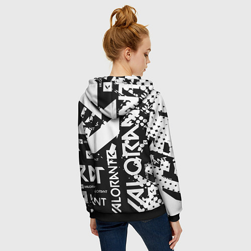Женская толстовка на молнии Valorant / 3D-Черный – фото 4