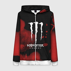 Толстовка на молнии женская MONSTER ENERGY, цвет: 3D-белый