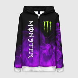 Толстовка на молнии женская MONSTER ENERGY, цвет: 3D-белый