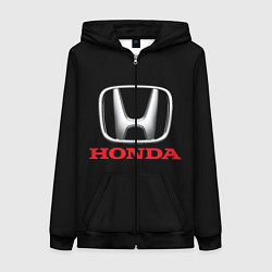 Толстовка на молнии женская HONDA, цвет: 3D-черный