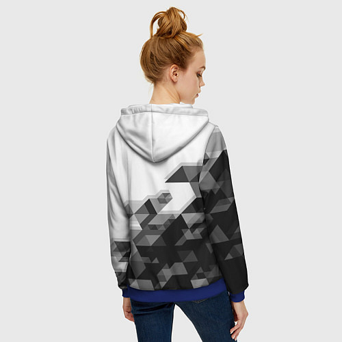 Женская толстовка на молнии TOYOTA / 3D-Синий – фото 4