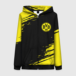 Толстовка на молнии женская BORUSSIA, цвет: 3D-черный
