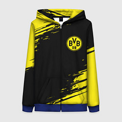 Толстовка на молнии женская BORUSSIA, цвет: 3D-синий