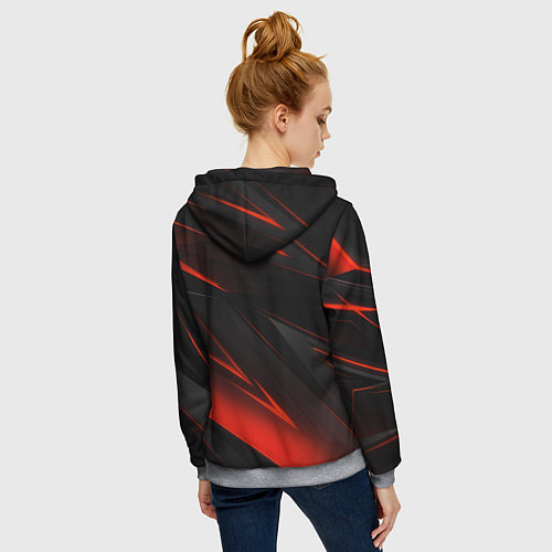Женская толстовка на молнии DOOM ETERNAL / 3D-Меланж – фото 4