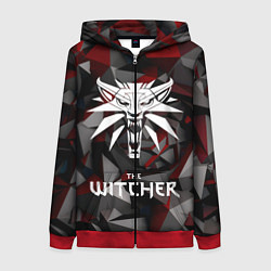 Толстовка на молнии женская The Witcher, цвет: 3D-красный