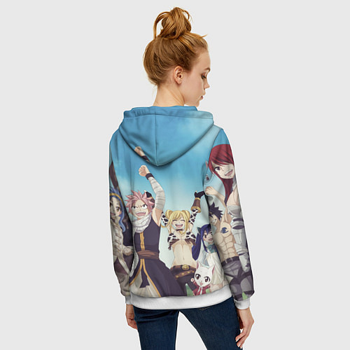 Женская толстовка на молнии FAIRY TAIL ХВОСТ ФЕИ / 3D-Белый – фото 4