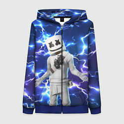 Толстовка на молнии женская FORTNITE x MARSHMELLO, цвет: 3D-синий