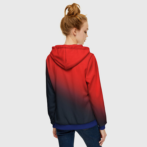 Женская толстовка на молнии RED / 3D-Синий – фото 4