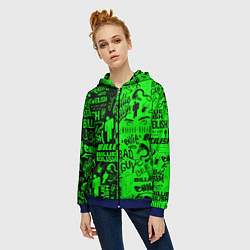 Толстовка на молнии женская BILLIE EILISH БИЛЛИ АЙЛИШ, цвет: 3D-синий — фото 2