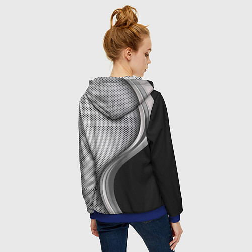 Женская толстовка на молнии VOLVO / 3D-Синий – фото 4