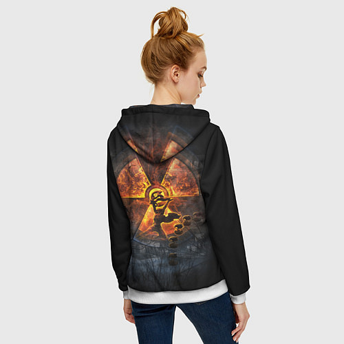 Женская толстовка на молнии S T A L K E R 2 / 3D-Белый – фото 4