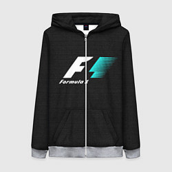 Толстовка на молнии женская Formula 1, цвет: 3D-меланж