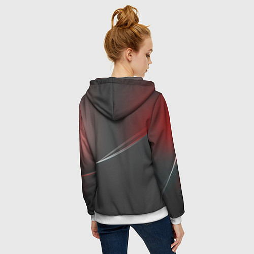 Женская толстовка на молнии AUDI / 3D-Белый – фото 4