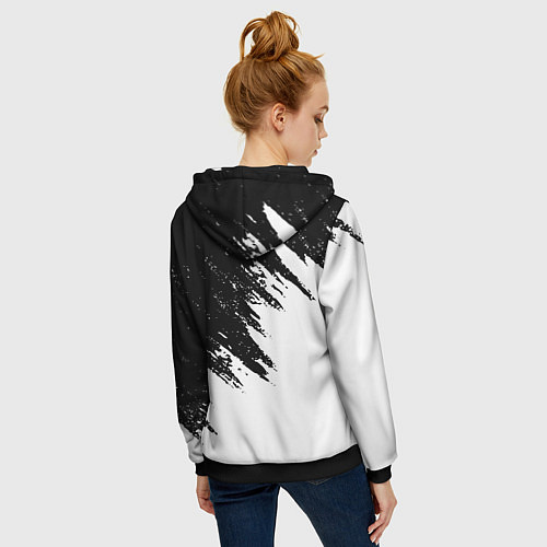 Женская толстовка на молнии Sabaton / 3D-Черный – фото 4